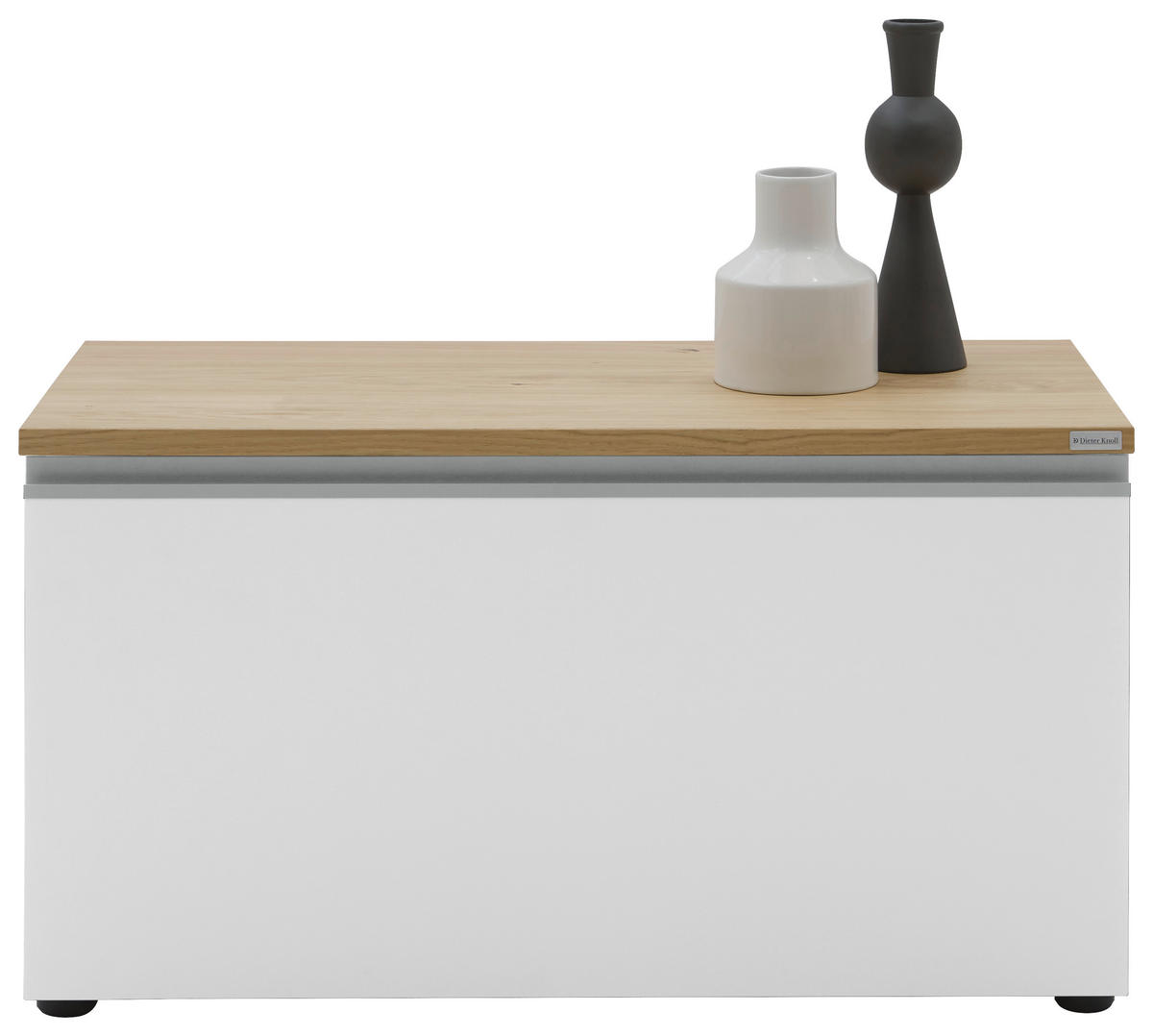 LOWBOARD  in 90/46/41 cm  - Eichefarben/Silberfarben, Design, Holzwerkstoff/Kunststoff (90/46/41cm) - Dieter Knoll