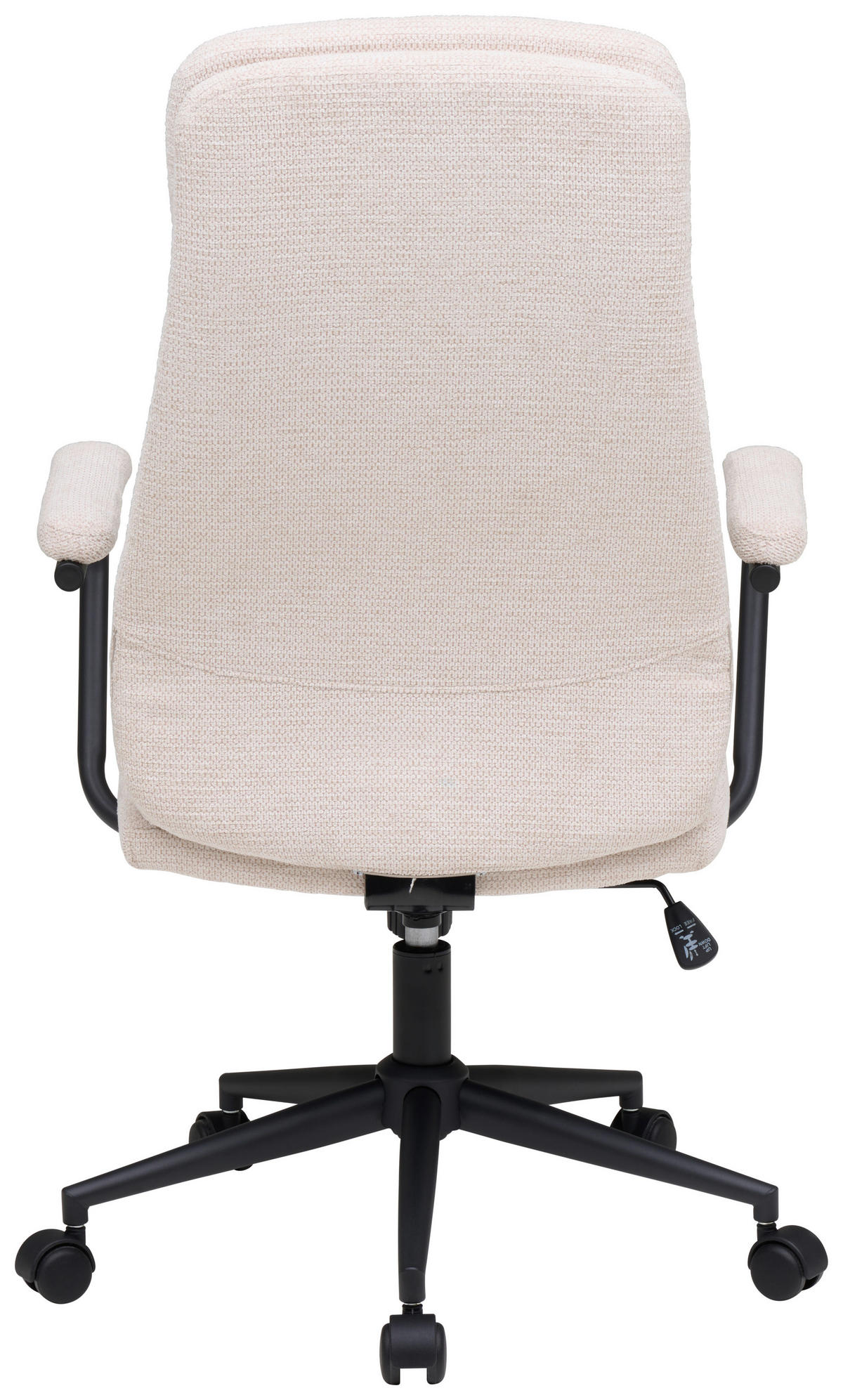 DREHSTUHL Webstoff Creme, Schwarz  - Creme/Schwarz, MODERN, Kunststoff/Textil (60/108-116/67cm) - MID.YOU