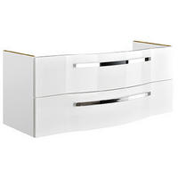 WASCHTISCHUNTERSCHRANK  - Chromfarben/Weiß, KONVENTIONELL, Holzwerkstoff/Metall (115/48,2/48,1cm) - Sadena