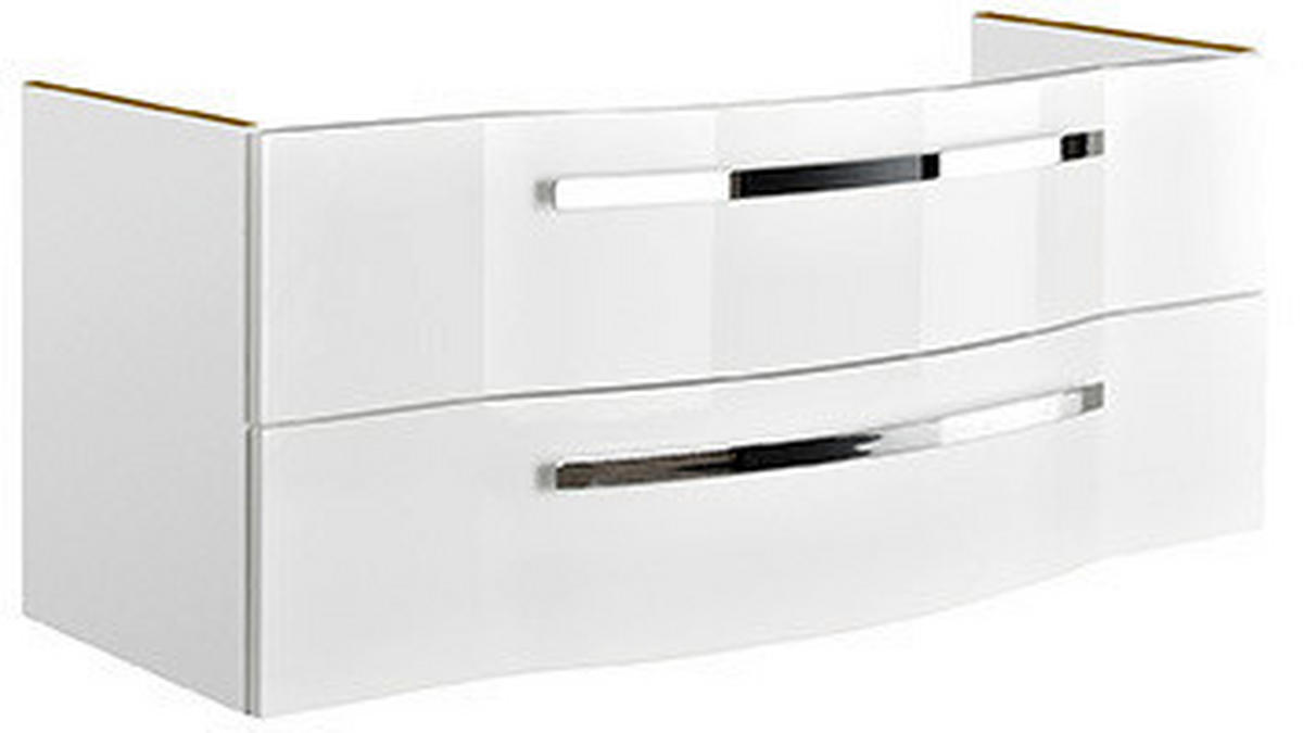 WASCHTISCHUNTERSCHRANK  - Chromfarben/Weiß, KONVENTIONELL, Holzwerkstoff/Metall (115/48,2/48,1cm) - Sadena