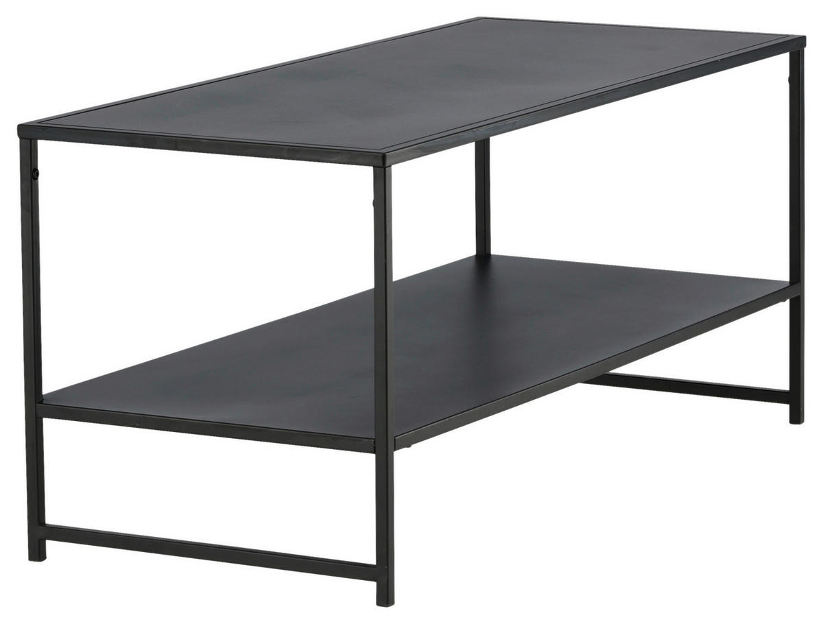 COUCHTISCH 102/43/45 cm rechteckig Schwarz  - Schwarz, Design, Metall (102/43/45cm) - Livetastic