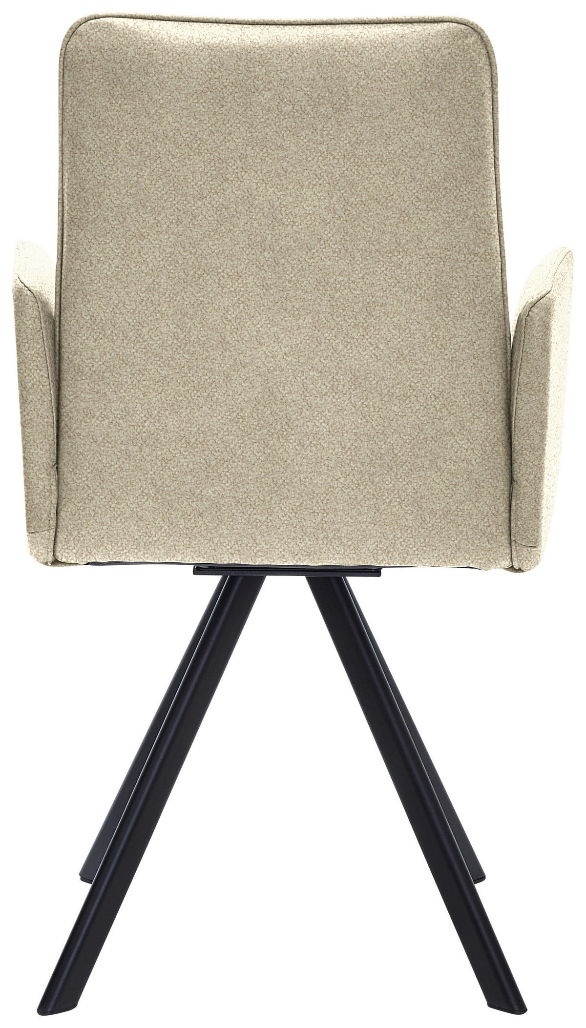 ARMLEHNSTUHL  Stoffauswahl, Typenauswahl, inklusive Armlehnen Webstoff  Schwarz, Beige  - Beige/Schwarz, Design, Textil/Metall (52/92/60cm) - Cantus
