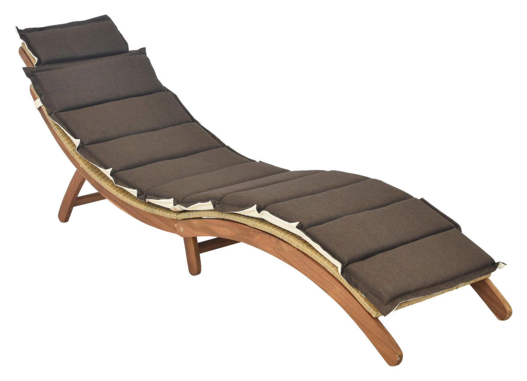 GARTENLIEGE 183/60/54 cm  - Naturfarben, MODERN, Holz/Kunststoff (183/60/54cm) - Gardenson