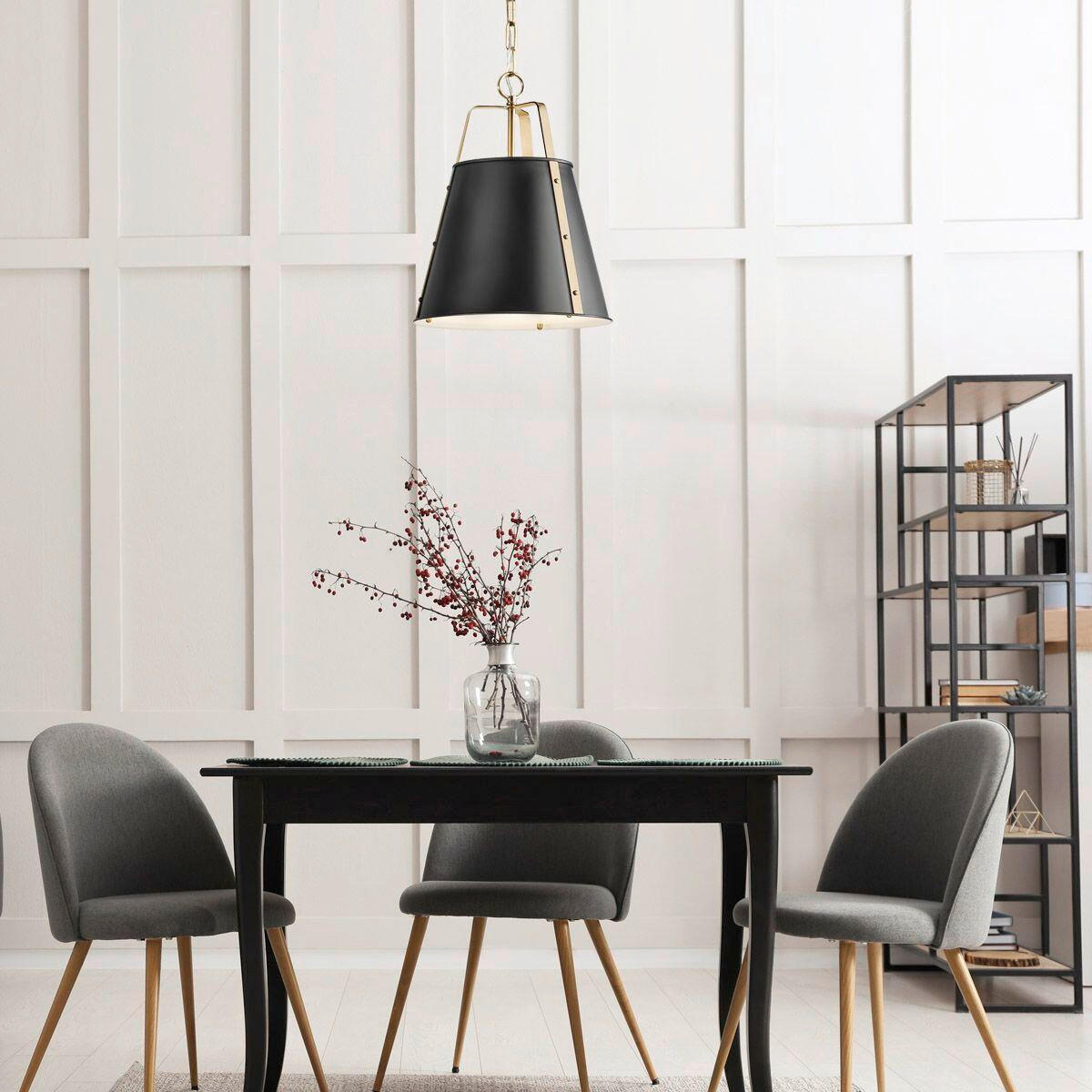HÄNGELEUCHTE Kichler 57,2/45,7 cm  - Champagner/Schwarz, Design, Metall (57,2/45,7cm) - Elstead Lighting