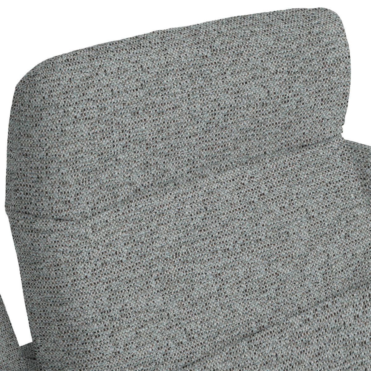 ECKSOFA in Flachgewebe, Chenille Pastellblau  - Pastellblau/Schwarz, Design, Textil/Metall (165/318cm) - Xora