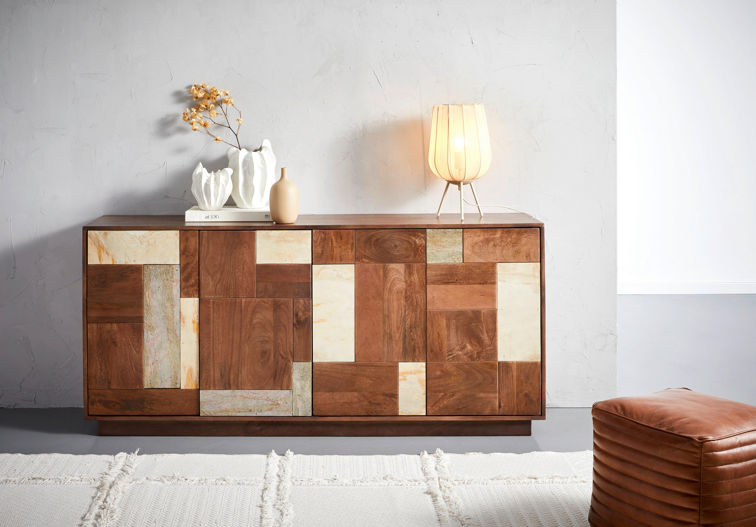 SIDEBOARD  in 170/80/40 cm  - Beige/Walnussfarben, Design, Holz (170/80/40cm) - Livetastic