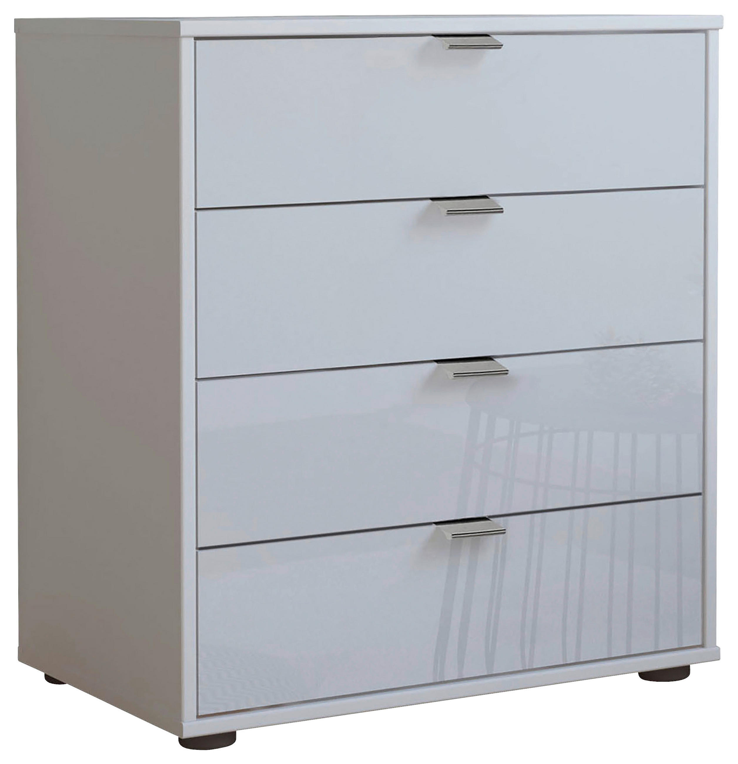 KOMMODE  in 40/70/43 cm  - Chromfarben/Schwarz, KONVENTIONELL, Glas/Holzwerkstoff (40/70/43cm) - Dieter Knoll