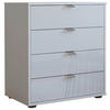 KOMMODE  in 40/70/43 cm  - Chromfarben/Schwarz, KONVENTIONELL, Glas/Holzwerkstoff (40/70/43cm) - Dieter Knoll