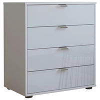 KOMMODE  in 40/70/43 cm  - Chromfarben/Schwarz, KONVENTIONELL, Glas/Holzwerkstoff (40/70/43cm) - Dieter Knoll