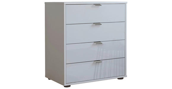 KOMMODE in 40/70/43 cm - Chromfarben/Schwarz, KONVENTIONELL, Glas/Holzwerkstoff (40/70/43cm) - Dieter Knoll