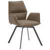 ARMLEHNSTUHL drehbar  in Stahl  - Fango/Anthrazit, Design, Textil/Metall (63/86/60cm) - Venjakob