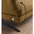 ECKSOFA  in Flachgewebe Goldfarben  279-327/176-217 cm  - Goldfarben/Schwarz, Design, Textil/Metall (279-327/176-217cm) - Dieter Knoll