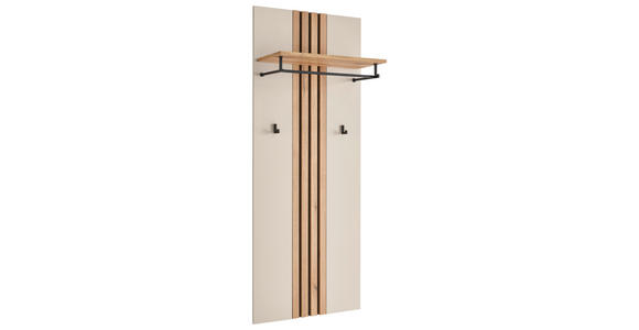 GARDEROBENPANEEL in 60/151/30 cm - Kaschmir/Eichefarben, Basics, Holzwerkstoff (60/151/30cm) - Xora