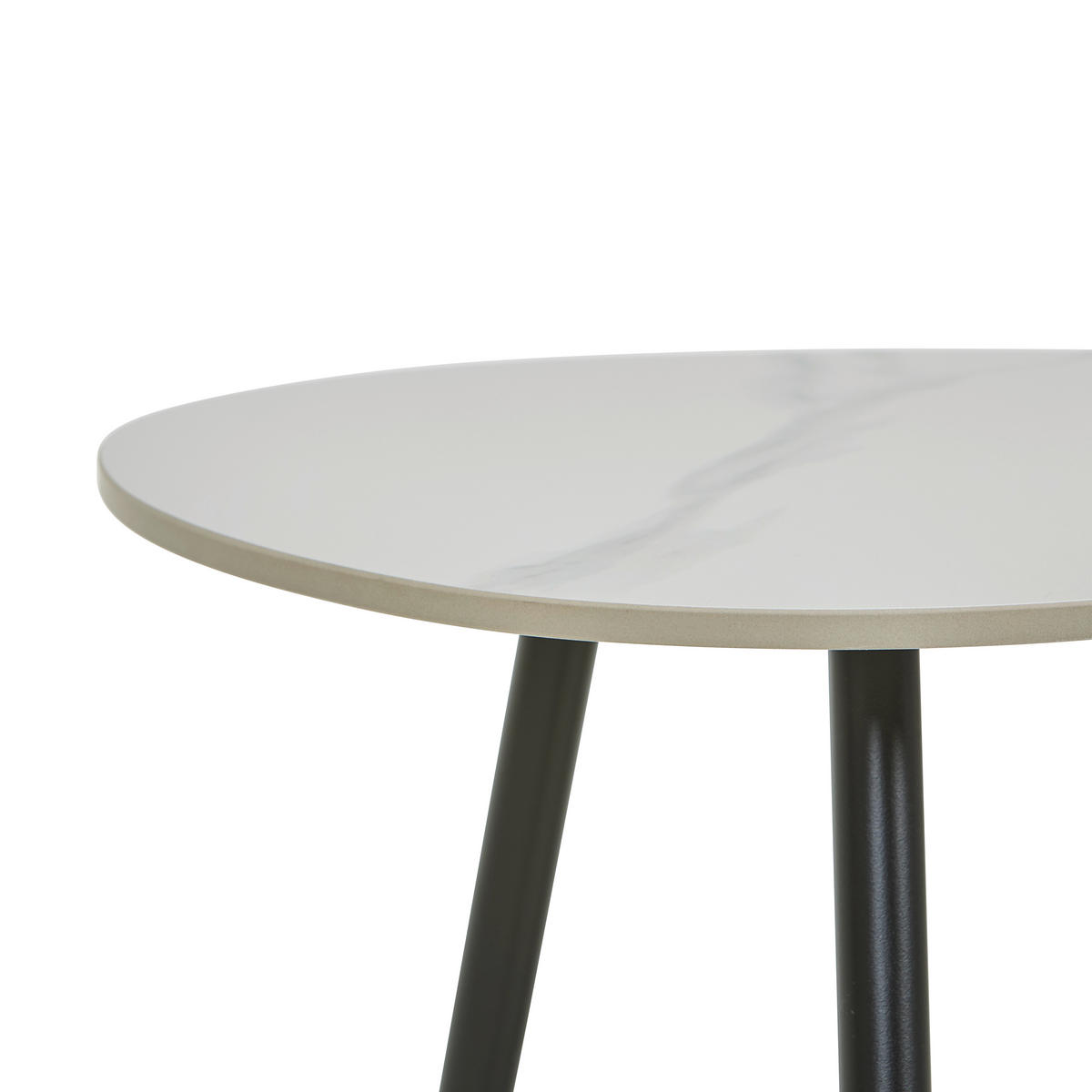 BEISTELLTISCHSET dreieckig Schwarz, Weiß  - Schwarz/Weiß, Trend, Keramik/Metall (49,3/41.1/48/40/50/45cm) - Novel