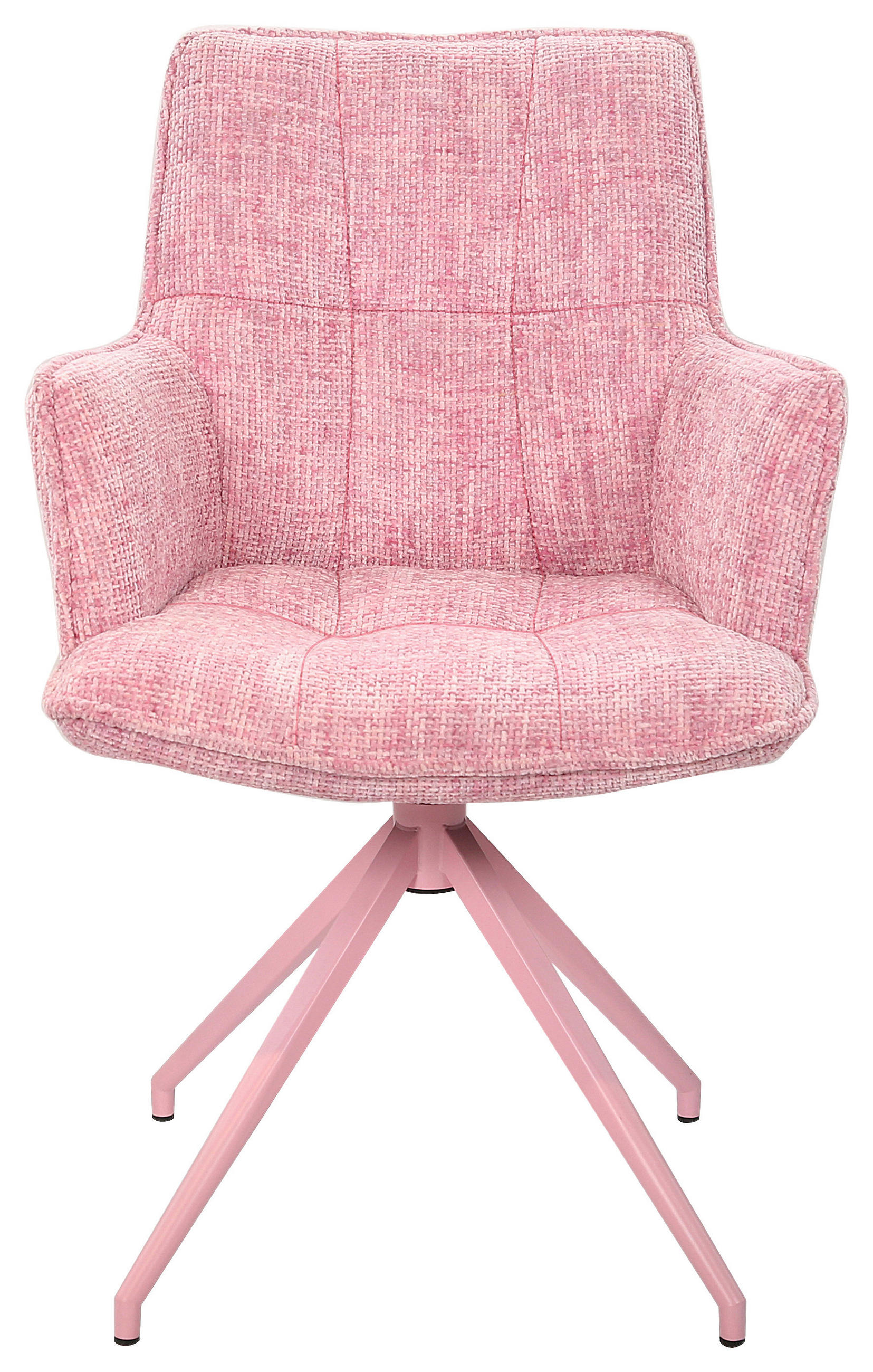 STOL MED ARMSTÖD järn chenille  - rosa, Lifestyle, metall/textil (59,5/90,5/62,5cm) - Novel