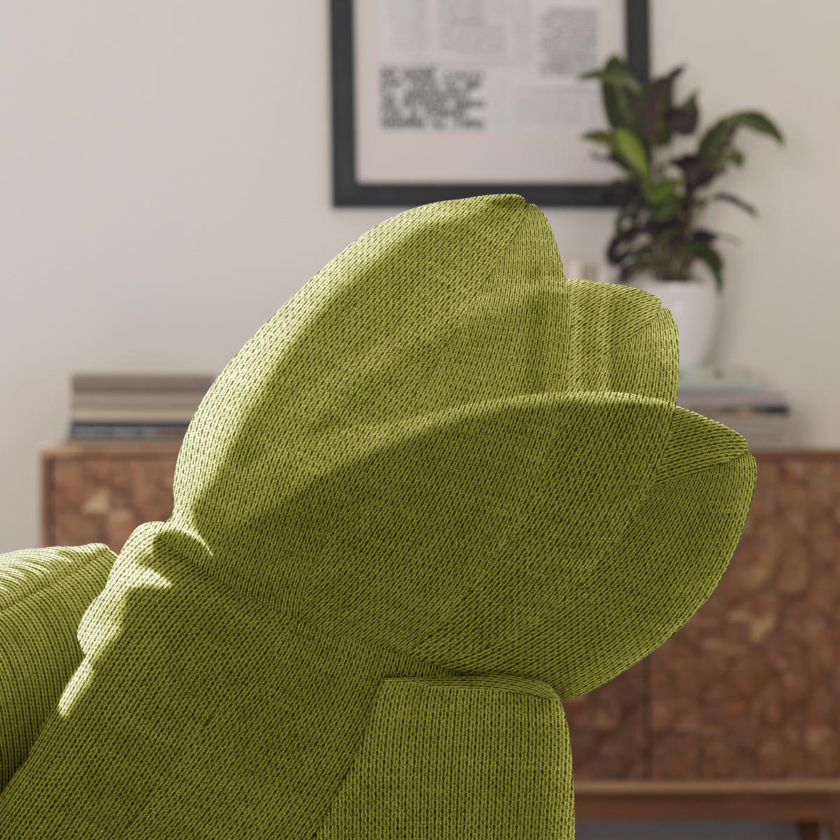 ECKSOFA in Mikrofaser Hellgrün  - Chromfarben/Hellgrün, Design, Textil/Metall (180/265cm) - Carryhome