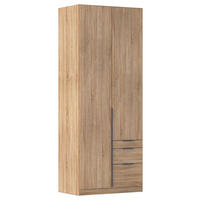 DREHTÜRENSCHRANK Sonoma Eiche  - Grau/Sonoma Eiche, Modern, Holzwerkstoff/Metall (91/229/54cm) - Rauch Möbel