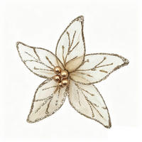 DEKOBLUME - Champagner, LIFESTYLE, Kunststoff/Textil (15cm) - X-Mas