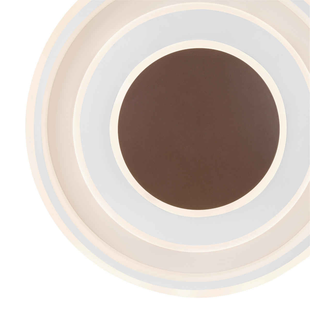 LED-DECKENLEUCHTE 69/10 cm   - Opal/Braun, Design, Kunststoff/Metall (69/10cm) - Globo