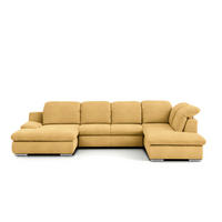 WOHNLANDSCHAFT in Chenille Gelb  - Chromfarben/Gelb, Design, Textil/Metall (165/353/212cm) - Livetastic