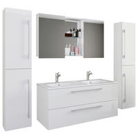 BADEZIMMER 5-teilig  in 178 cm  - Alufarben/Weiß, MODERN, Keramik/Holzwerkstoff (178cm) - MID.YOU