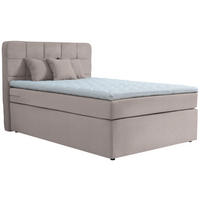 BOXSPRINGBETT 120/200 cm  in Beige  - Beige/Schwarz, Konventionell, Kunststoff/Textil (120/200cm) - Moderano
