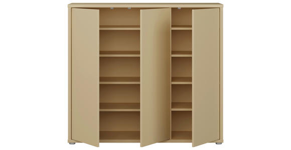 SCHUHSCHRANK  in 109,2/99,1/34,9 cm  - Hellgelb/Grau, MODERN, Holzwerkstoff/Kunststoff (109,2/99,1/34,9cm) - Carryhome