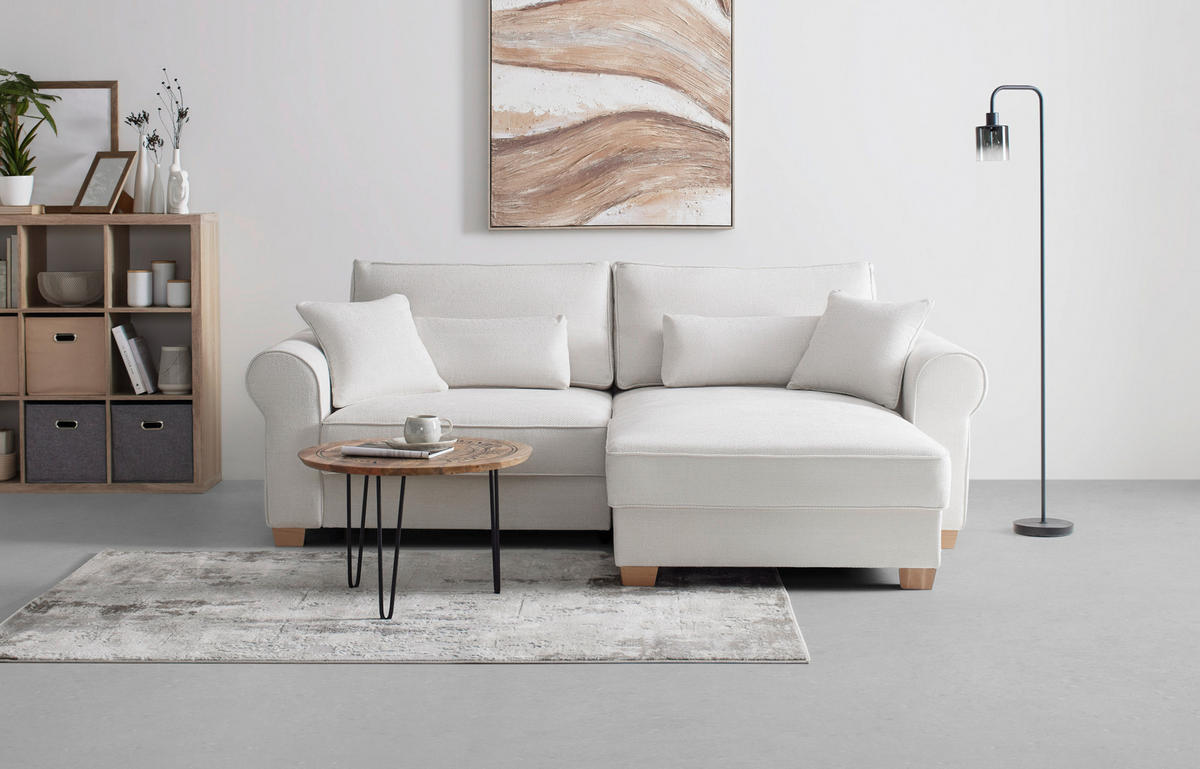 HÖRNSOFFA i cremefärgad  - beige/cremefärgad, Modern, trämaterial/trä (255/185cm) - MID.YOU