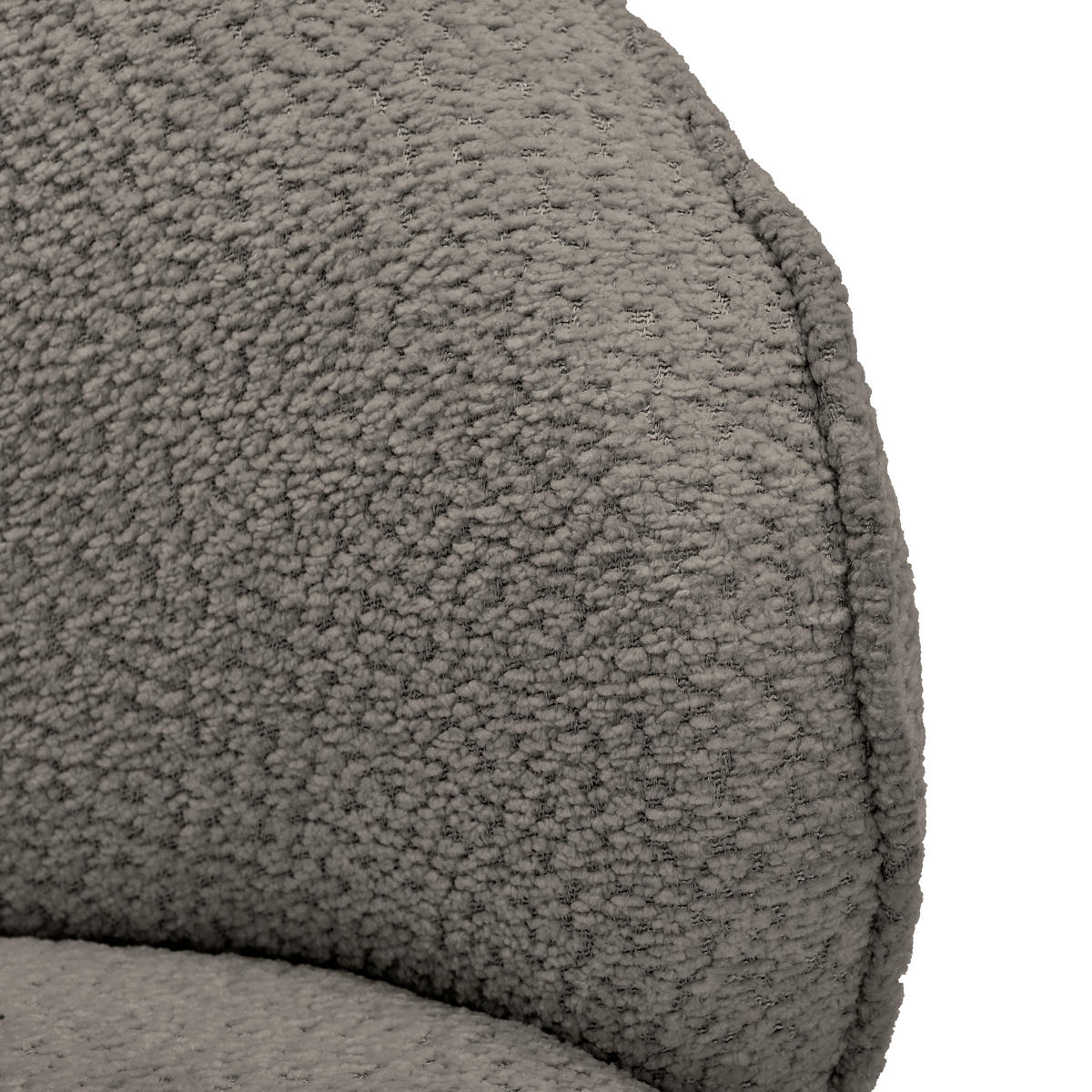 SESSEL in Bouclé Taupe  - Taupe, MODERN, Textil/Metall (76/83/74cm) - Livetastic