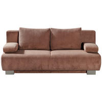 SCHLAFSOFA Rowan Cord Rosa  inkl. Rückenkissen, Armlehnenkissen, Bettkasten, Schlaffunktion, Rücken echt  - Rosa, KONVENTIONELL, Textil/Metall (196/89/94cm) - Novel