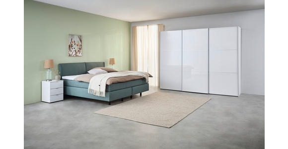 NACHTSCHRANK 40/58/40 cm - Weiß Hochglanz/Alufarben, MODERN, Holzwerkstoff/Kunststoff (40/58/40cm) - Moderano