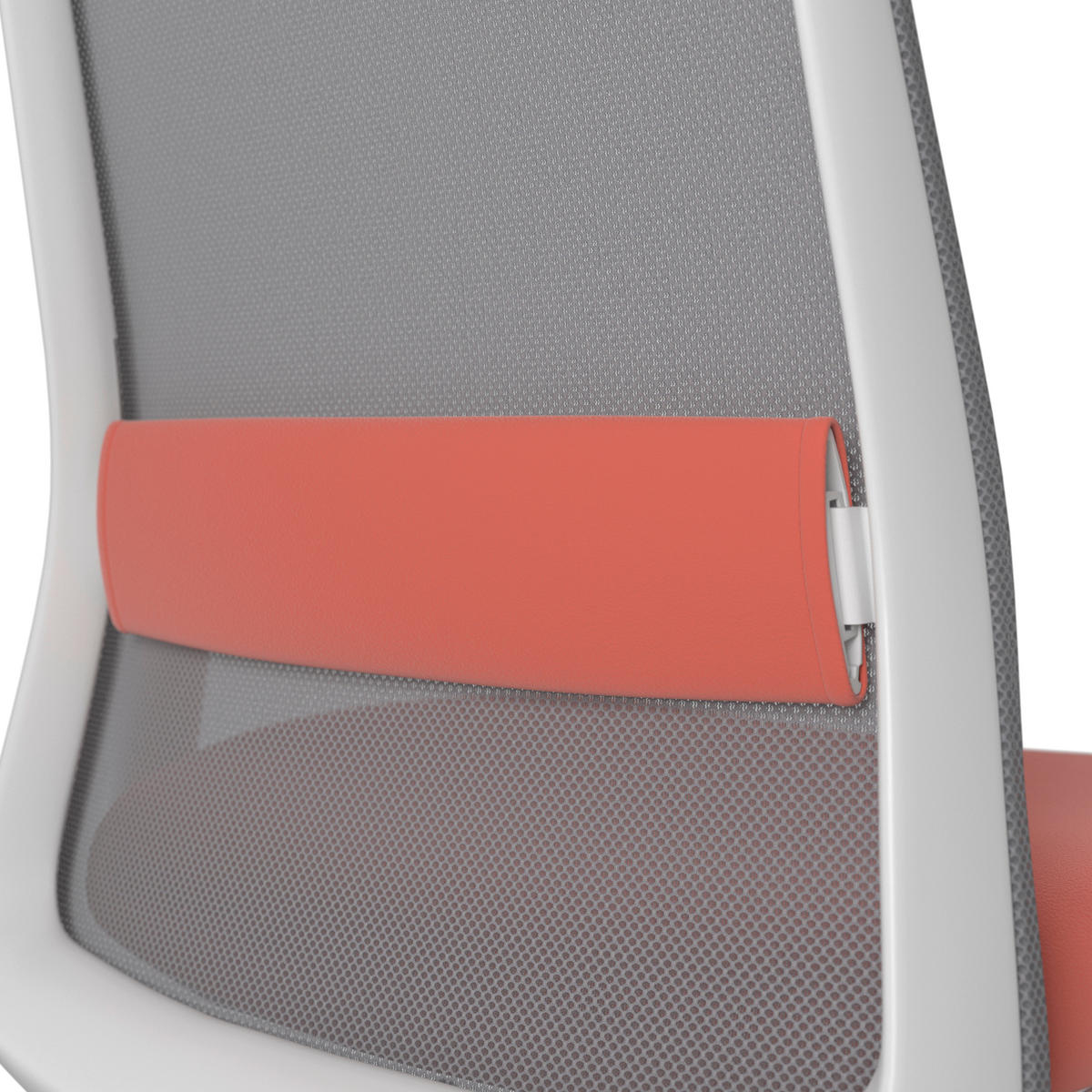 DREHSTUHL Lederlook Grau, Orange, Weiß  - Orange/Weiß, MODERN, Kunststoff/Textil (70/103-115/70cm)