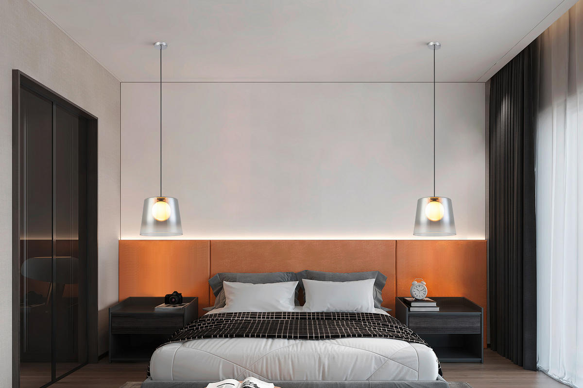 LED-HÄNGELEUCHTE 27/22-120 cm  - Chromfarben/Schwarz, LIFESTYLE, Glas/Metall (27/22-120cm) - Dieter Knoll