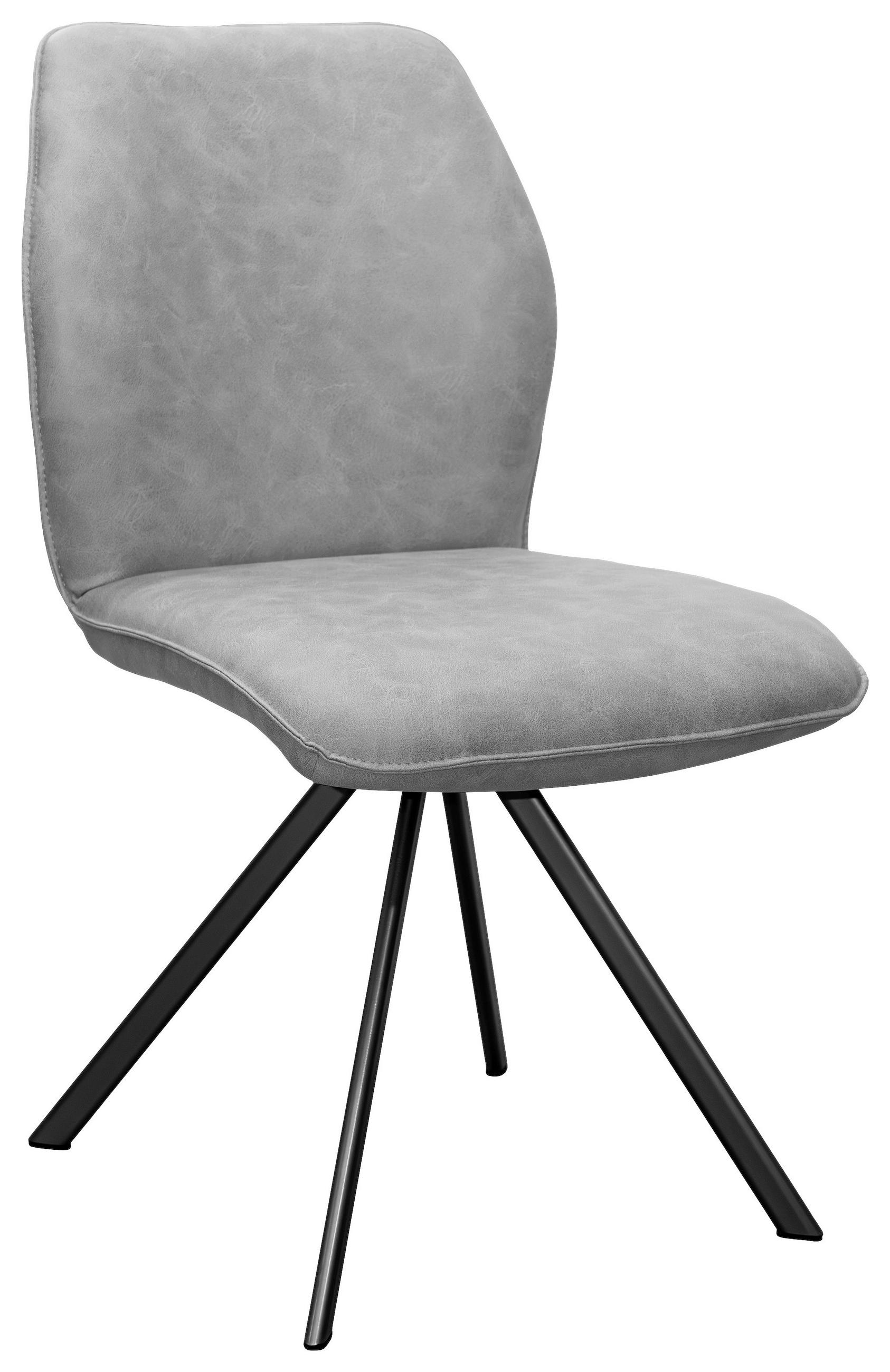 STUHL  Stoffauswahl Webstoff  Grau  - Schwarz/Grau, MODERN, Textil/Metall (50/64/87cm) - Livetastic