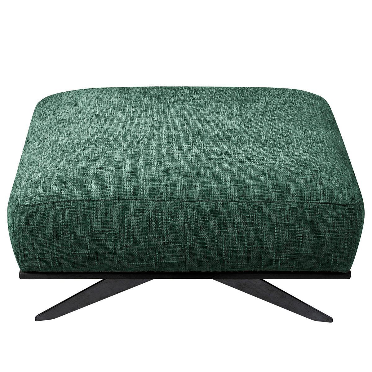 HOCKER PORTLAND Struktur Grün  - Schwarz/Grün, Design, Holz/Textil (95/46/80cm) - Livetastic