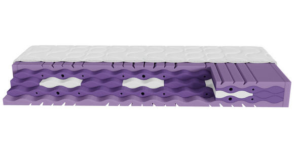 KOMFORTSCHAUMMATRATZE 80/190 cm Höhe ca. 21 cm  - Weiß, Basics, Textil (80/190cm) - Sleeptex