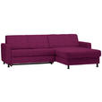 ECKSOFA  in Webstoff Lila  257/165 cm  - Lila/Schwarz, Design, Kunststoff/Textil (257/165cm) - Xora