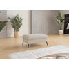 HOCKER in Textil Creme  - Creme/Schwarz, KONVENTIONELL, Textil/Metall (104/47/69cm) - Sit & More