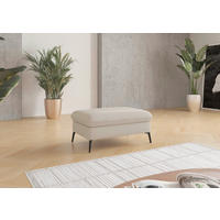 HOCKER in Textil Creme  - Creme/Schwarz, KONVENTIONELL, Textil/Metall (104/47/69cm) - Sit & More