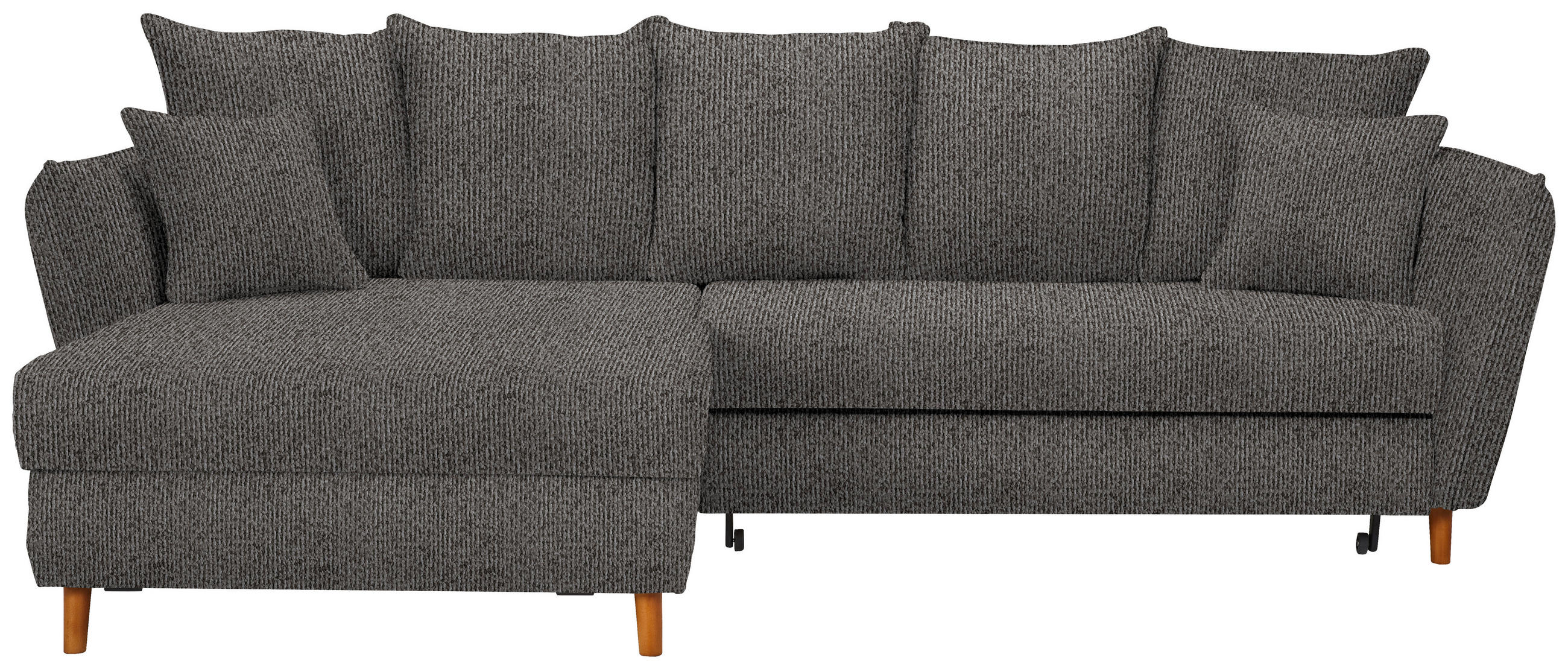 COLțAR textil gri  - culoare lemn stejar/gri, Konventionell, lemn/textil (284/162cm) - Carryhome