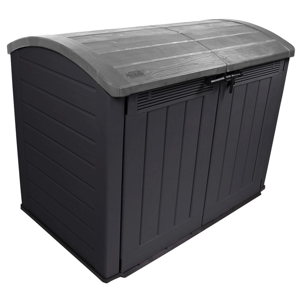 Thumbnail - Ambia Garden Mülltonnenbox, Anthrazit, Grau, Kunststoff, 177x134x113 cm, Aufbewahrung & Schutzhüllen