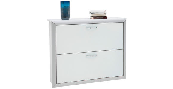 SCHUHKIPPER  in 109/88/32 cm  - Chromfarben/Alufarben, Design, Glas/Holzwerkstoff (109/88/32cm) - Dieter Knoll