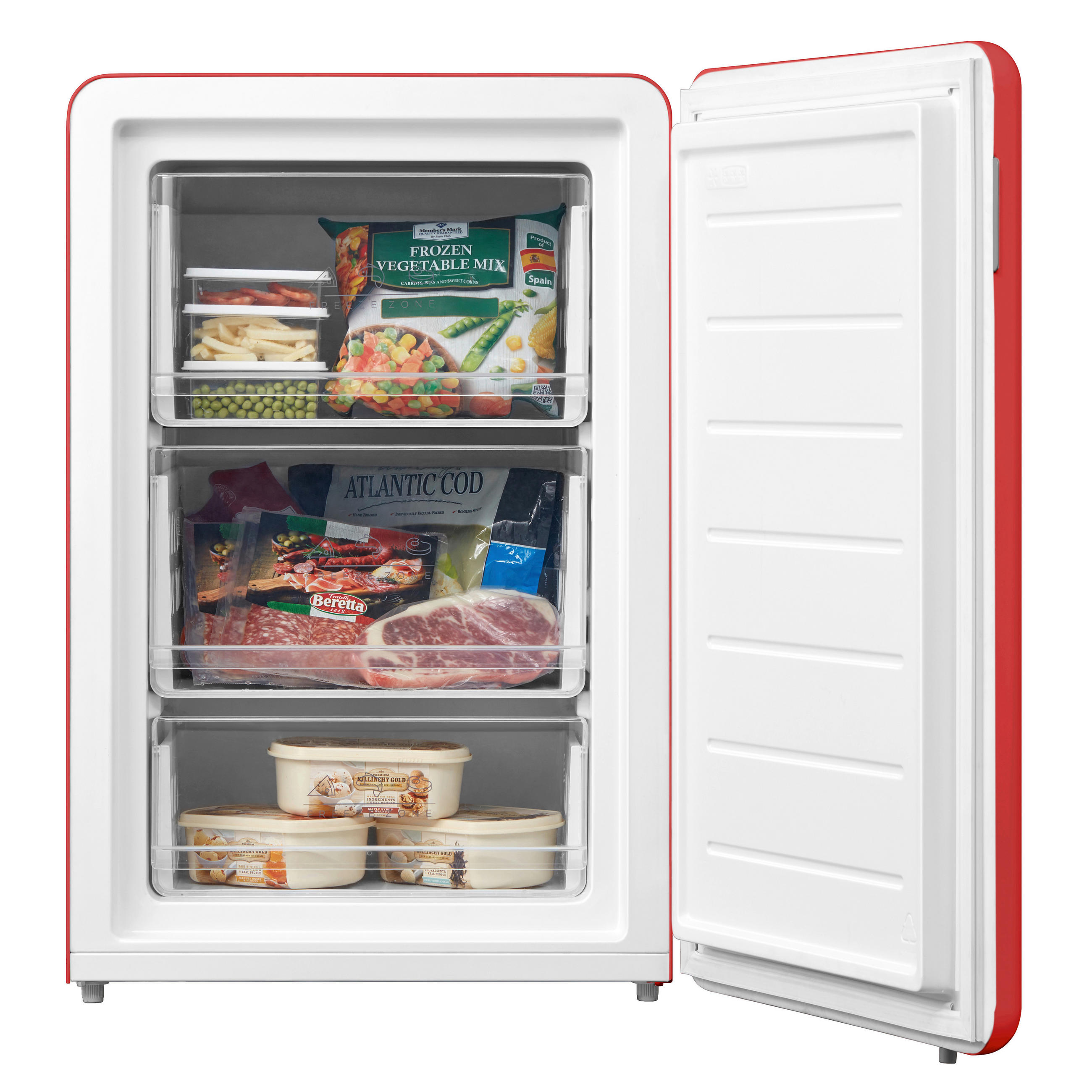 GEFRIERSCHRANK GR 1092  - Rot, KONVENTIONELL (56,2/84/53cm) - Nabo