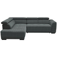 ECKSOFA in Chenille Grau  205/284 cm  - Schwarz/Grau, Design, Kunststoff/Textil (205/284cm) - Xora