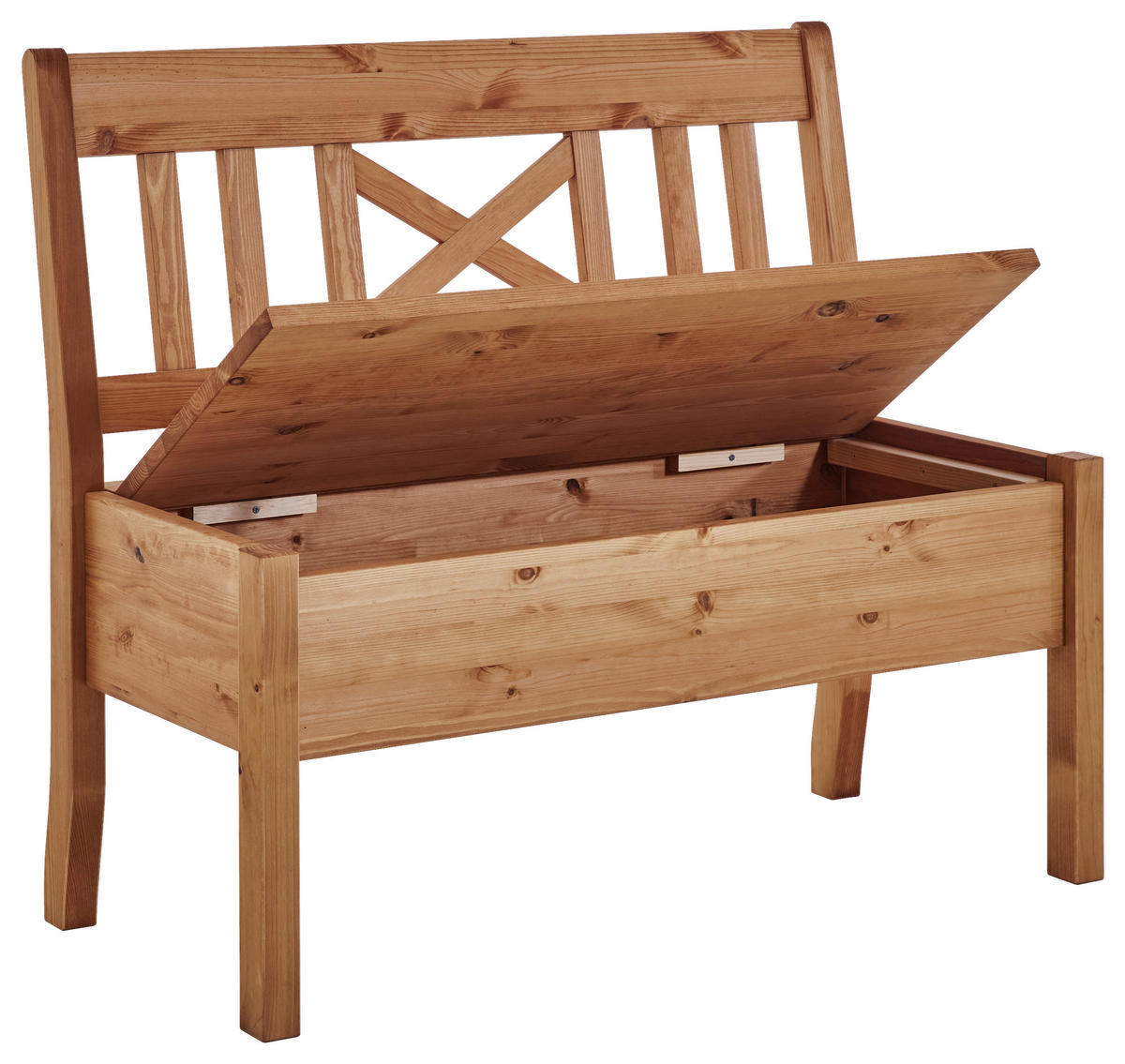 SITZBANK 105/93/58 cm Laugenfarbig Kiefer massiv  - Laugenfarbig, ROMANTIK / LANDHAUS, Holz (105/93/58cm) - Boxxx