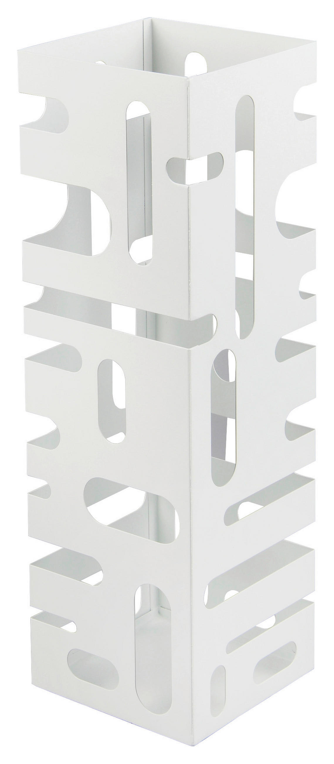 STOJAN NA DEŠTNÍKY, bílá - bílá, Moderní, kov (15,5/49/15,5cm)