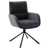 ARMLEHNSTUHL  in Stahl Webstoff  - Anthrazit/Schwarz, Design, Textil/Metall (62/92/65cm) - Novel