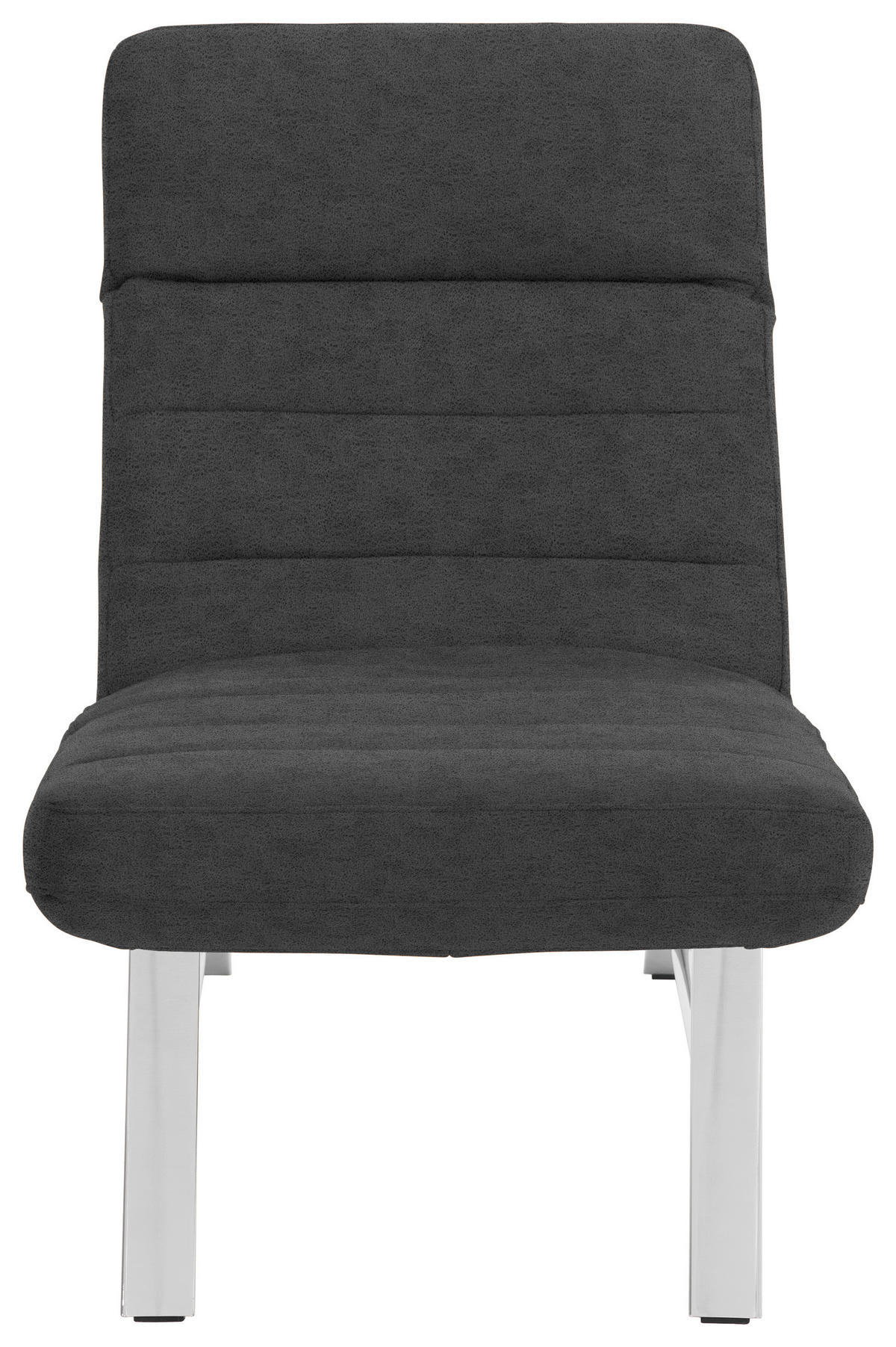 LIEGE in Mikrofaser Anthrazit  - Chromfarben/Anthrazit, Design, Textil/Metall (65/91/170cm) - Chilliano