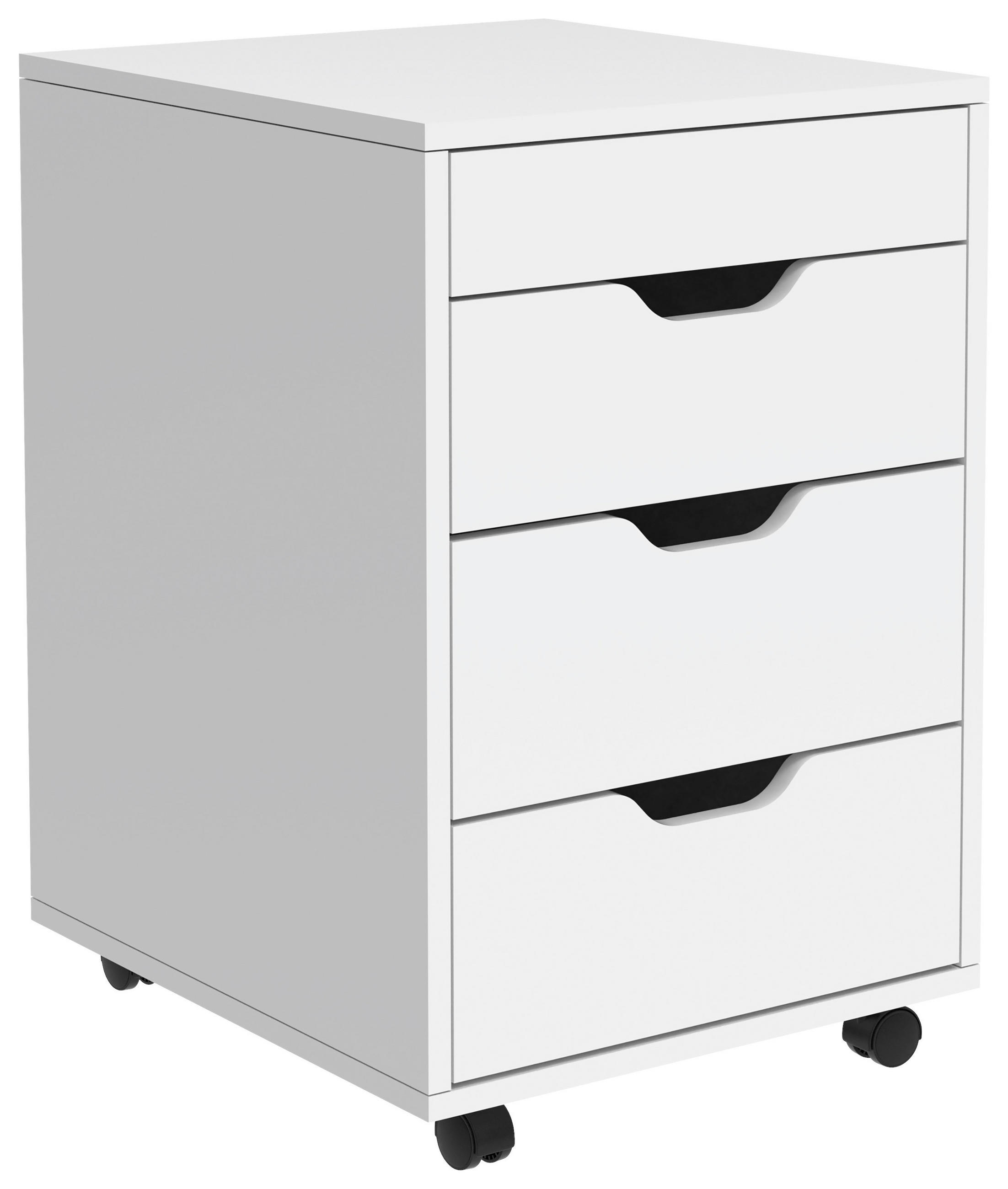 ROLLCONTAINER Weiß  - Weiß, KONVENTIONELL, Holzwerkstoff/Kunststoff (40/66,5/45cm) - Carryhome