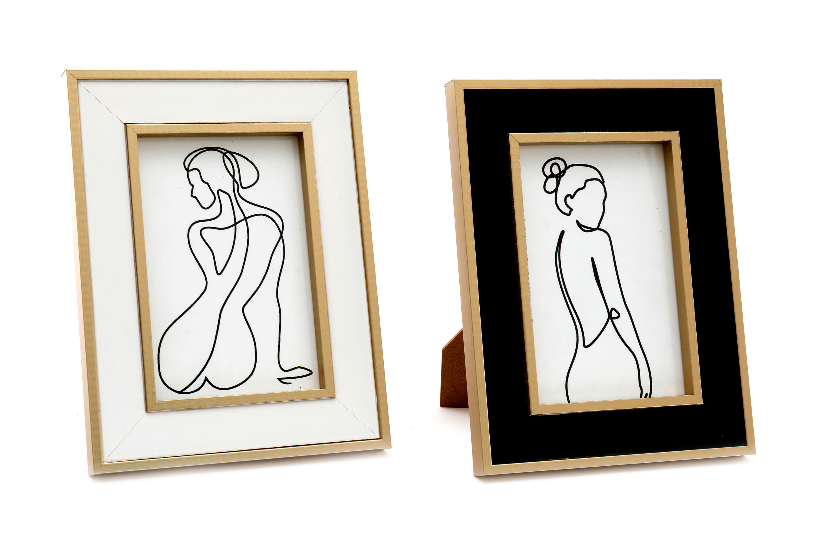 FÉNYKÉPKERET  - fekete/fehér, Basics, fa (10/15/2cm)